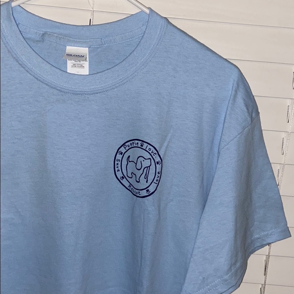 Light Blue Puppie Love Teacher TShirt